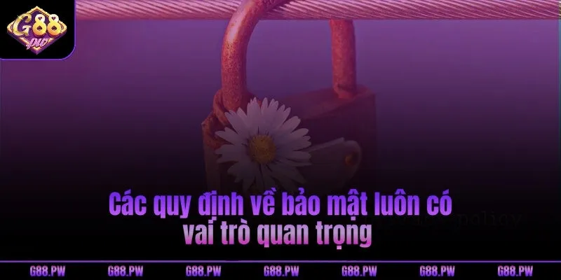 Các quy định về bảo mật luôn có vai trò quan trọng 