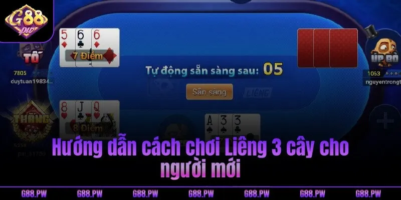Hướng dẫn cách chơi Liêng 3 cây cho người mới